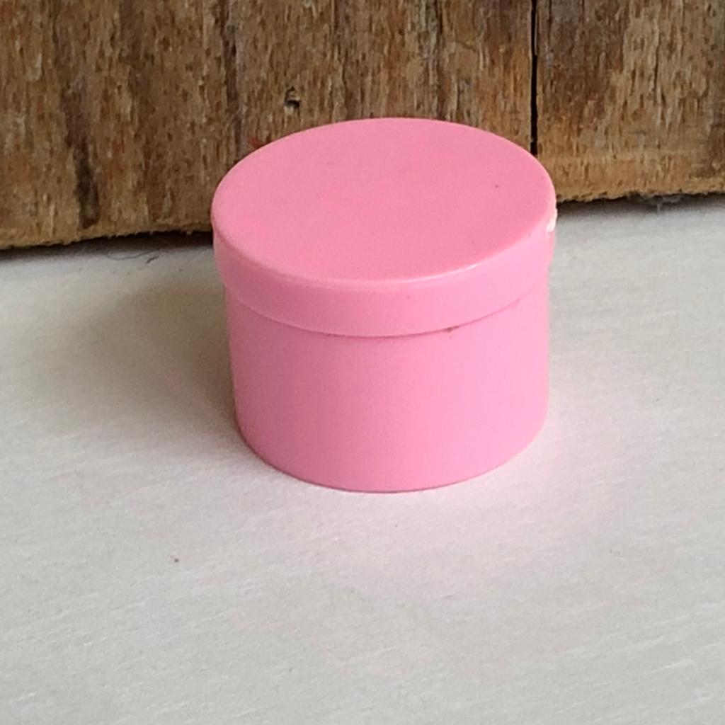 Roze ronde Barbie formaat doos / opberger, Ophalen of Verzenden, Zo goed als nieuw, Toebehoren
