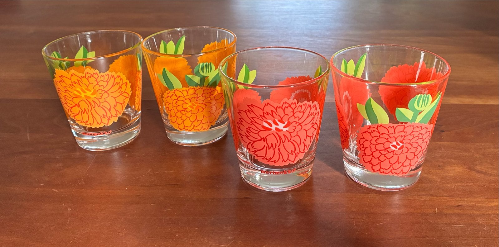 Set van 4 Marimekko Oiva/Siirtolapuutarha glazen, Ophalen
