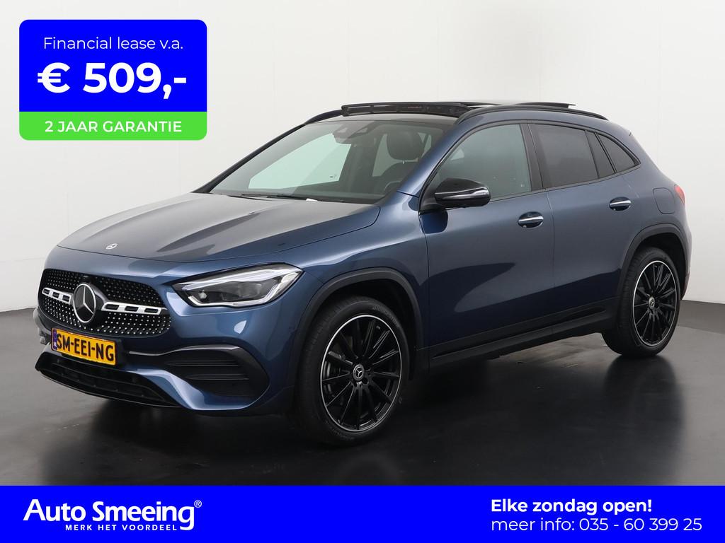 Mercedes-Benz GLA-klasse 250e AMG Night | Panoramadak | Trek, Auto's, Mercedes-Benz, 12 maanden, 77 km/l, 4 cilinders, Blauw
