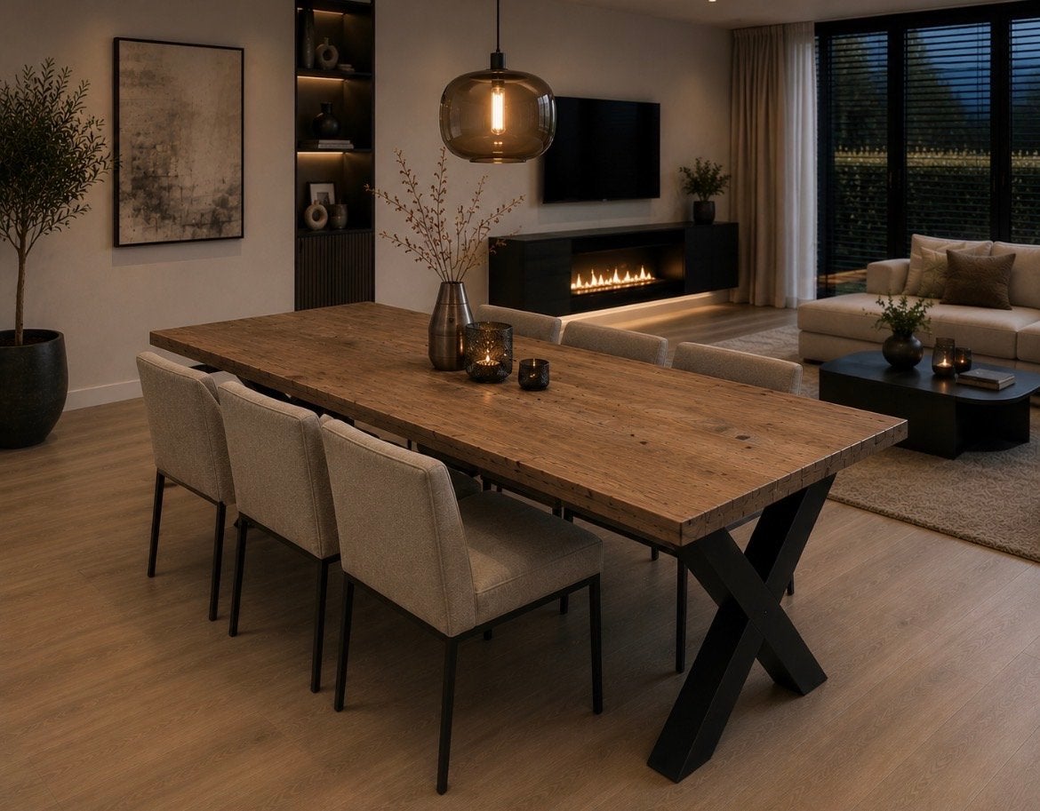Robuuste Tafel Oud Eiken 260x100cm - Meer dan 100 Jaar Oud, Ophalen, Gebruikt, Eikenhout, 200 cm of meer