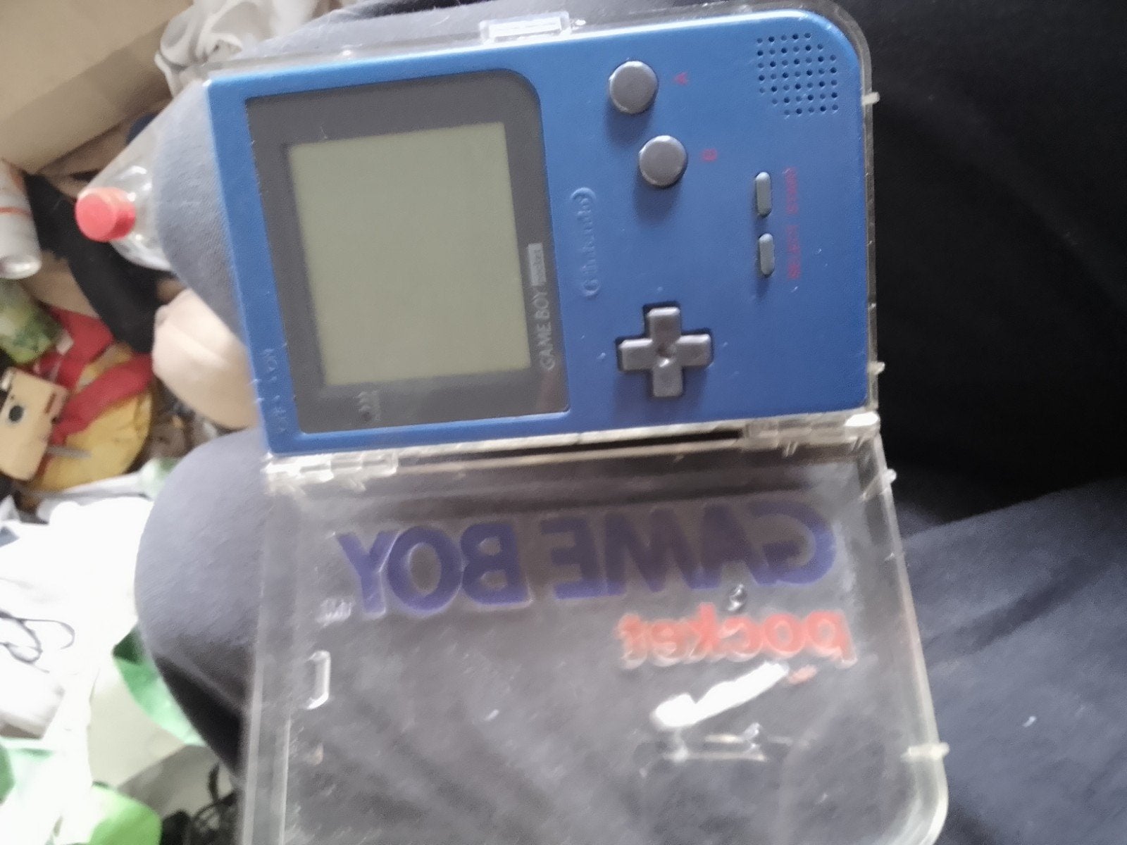 Game Boy Pocket Blauw met beschermhoes, Spelcomputers en Games, Spelcomputers | Nintendo Game Boy, Ophalen of Verzenden, Gebruikt