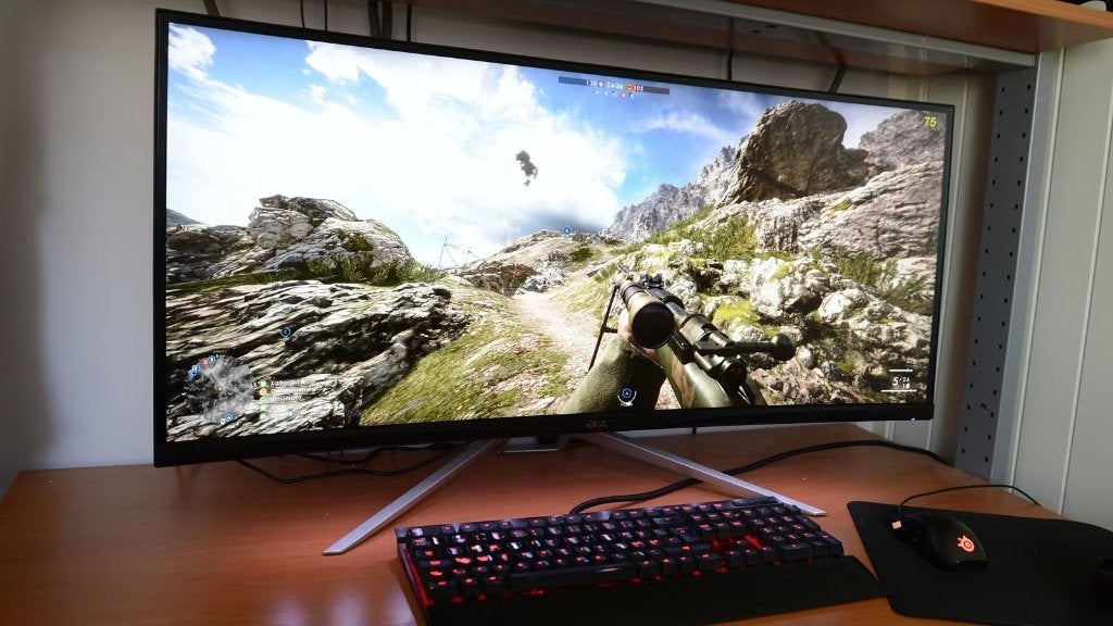 Asus XR382CQK ultrawide gaming monitor, Computers en Software, Monitoren, Zo goed als nieuw, 60 Hz of minder, DisplayPort, DVI