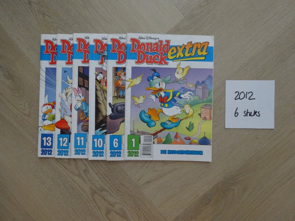 Donald Duck EXTRA jaargang 2012 – 6 st, Meerdere stripboeken, Ophalen of Verzenden, Zo goed als nieuw