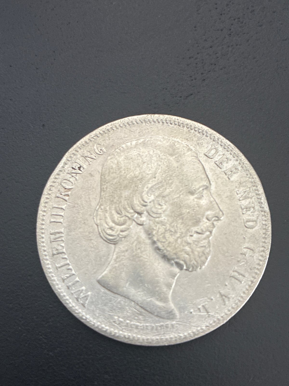 Zilveren 2½ Gulden Koning Willem III 1854  rijksdaalder, Koning Willem III, Zilver, Ophalen of Verzenden, Losse munt