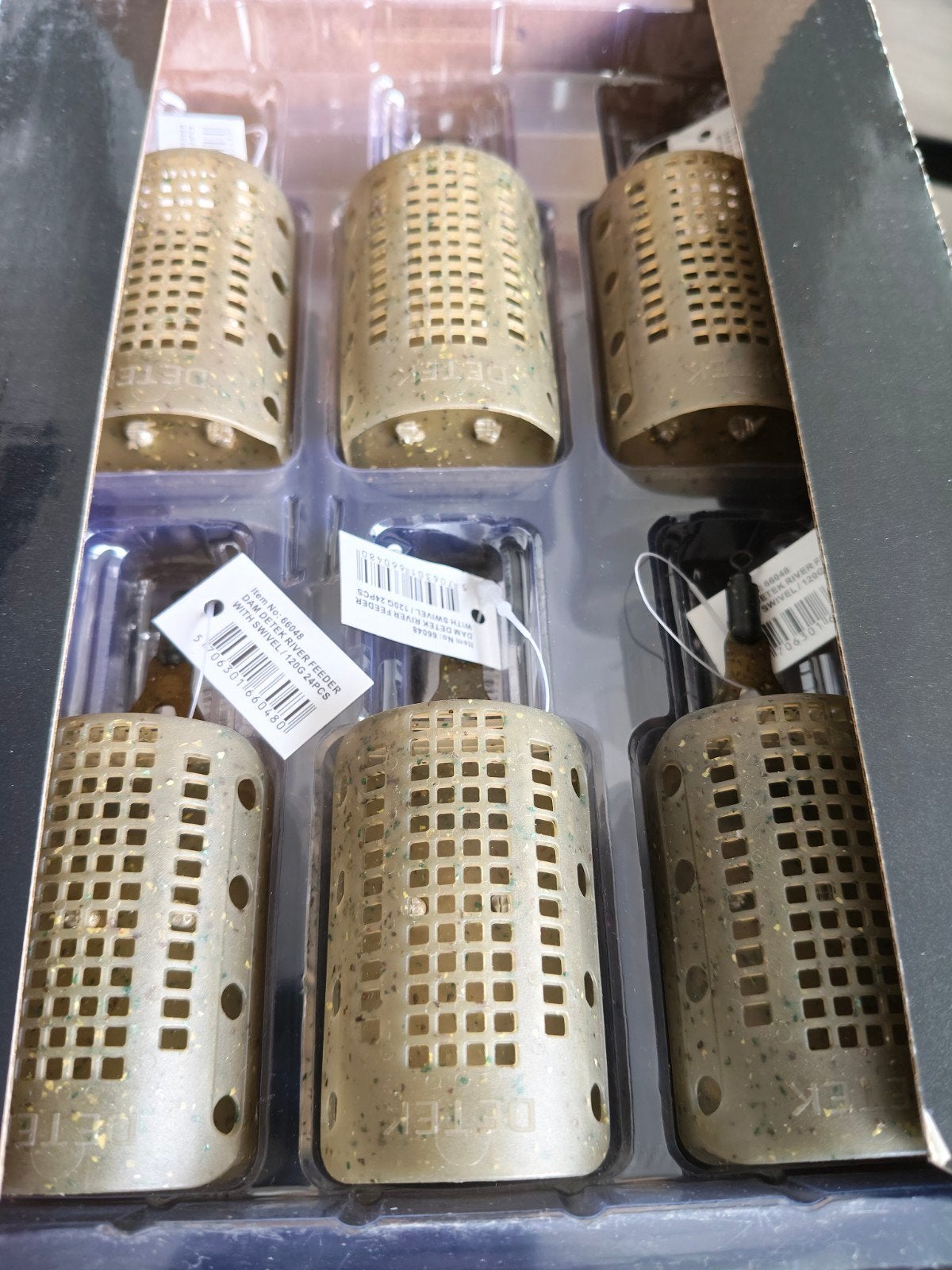 24 x Stuks Dam Detek River feeder with swivel 120g, Verzenden, Nieuw, Overige typen