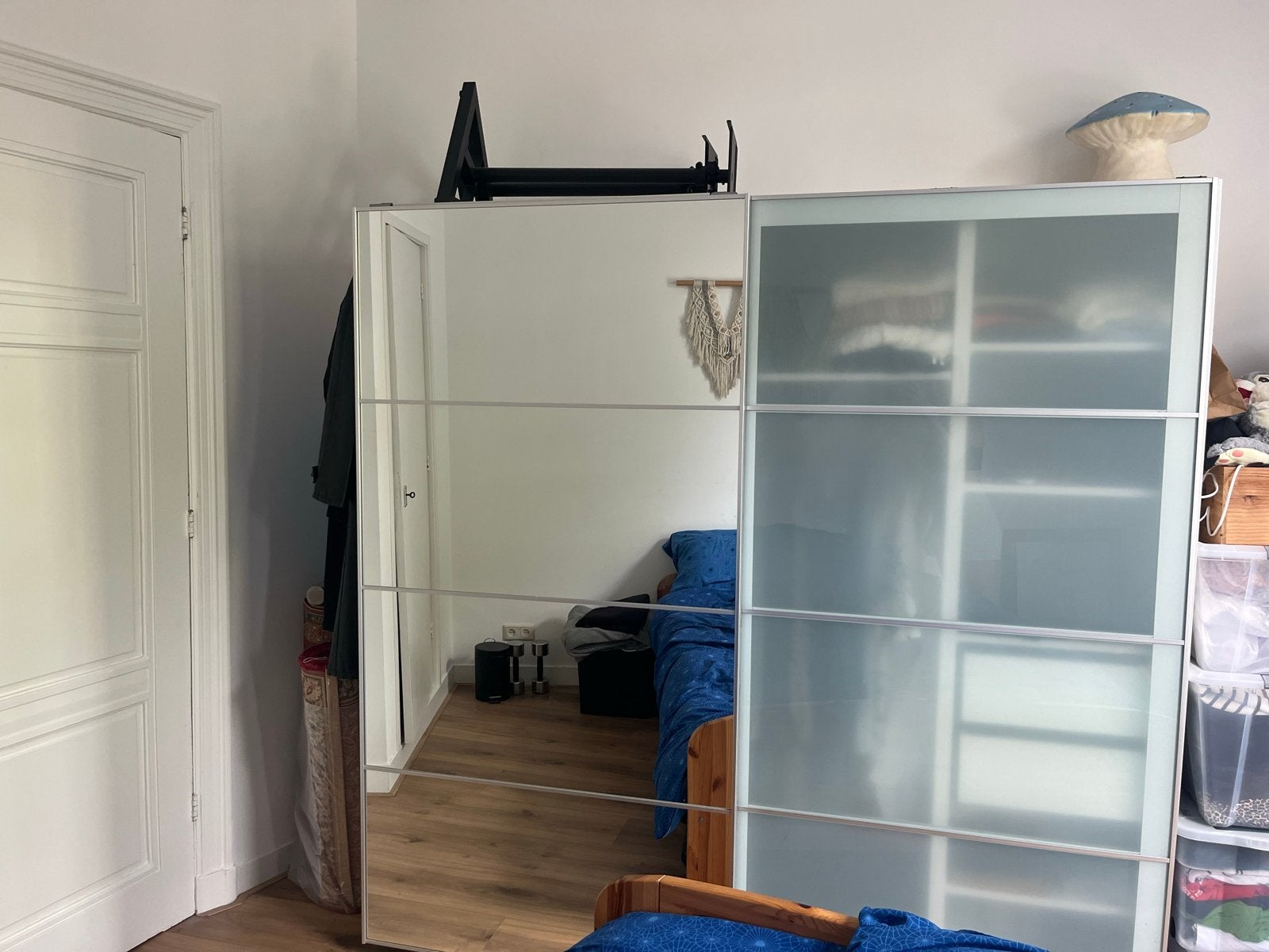 Kledingkast groot IKEA PAX met spiegel- en schuifdeuren, Huis en Inrichting, Kasten | Kledingkasten, Ophalen, Gebruikt, 200 cm of meer