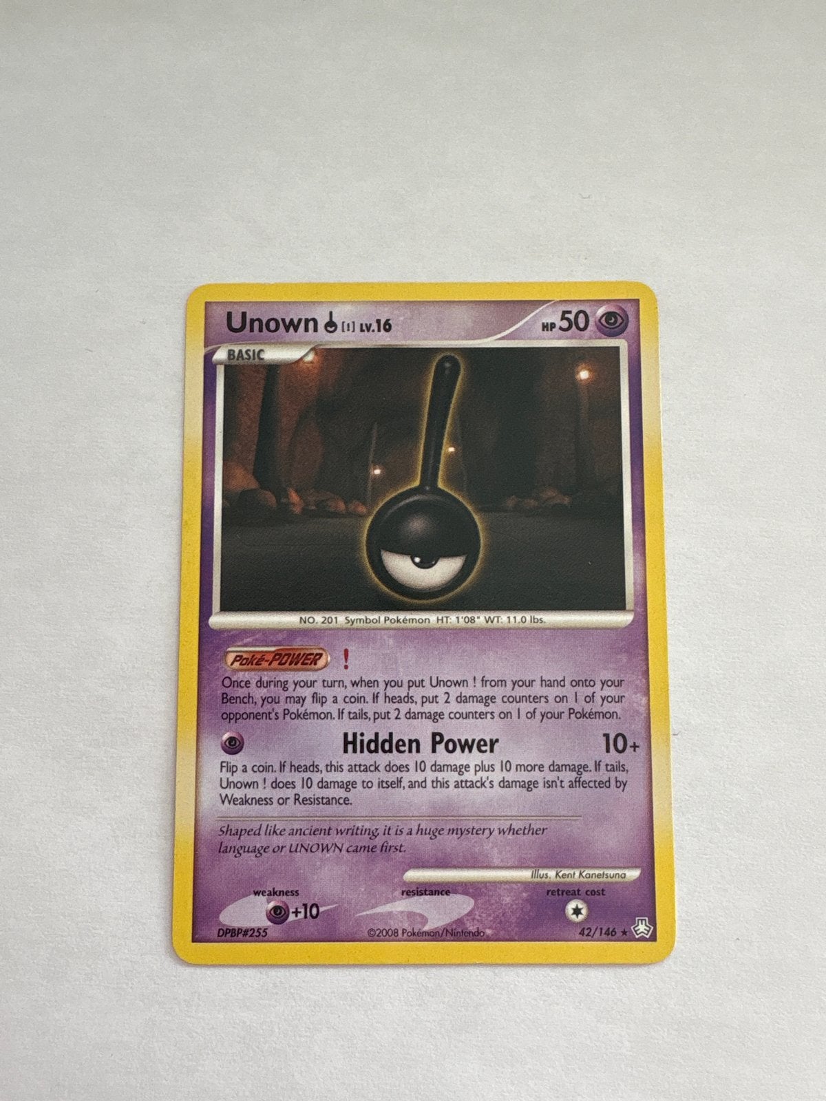 Unown [!] Lv.16 Pokémon kaart (42/146), Ophalen of Verzenden, Gebruikt, Losse kaart