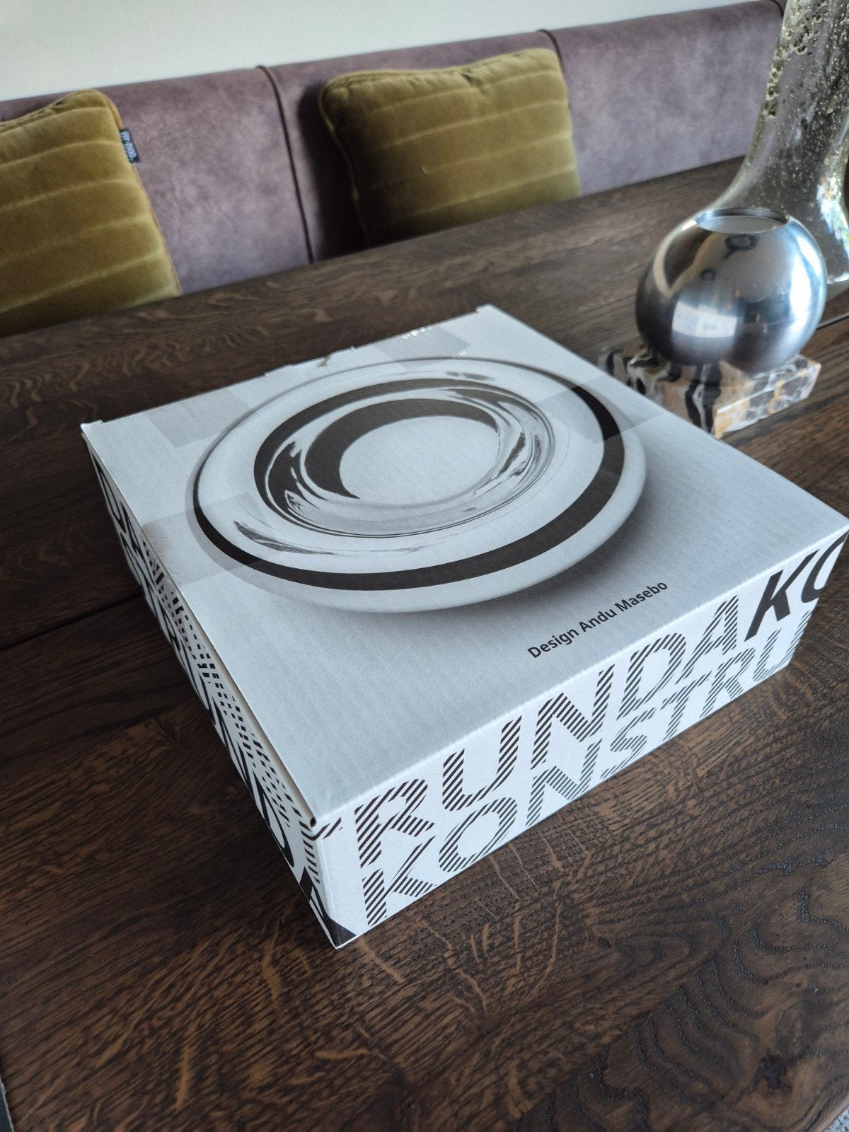 Ikea konstrunda - rvs schaal - Andu Masebo, Ophalen of Verzenden, Nieuw, Rond, Metaal
