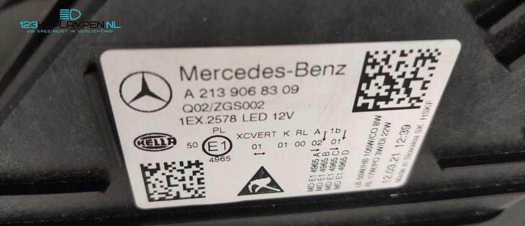 Mercedes E Klasse W213 Multibeam Facelift Full Led koplamp l, Gebruikt, -, Ophalen of Verzenden, -