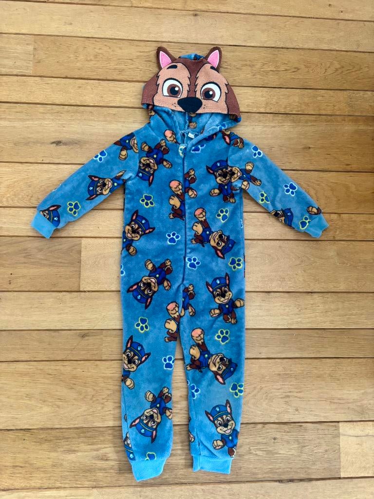 Paw Patrol fleece onesie / pak Chase blauw – maat 98/104, Ophalen of Verzenden