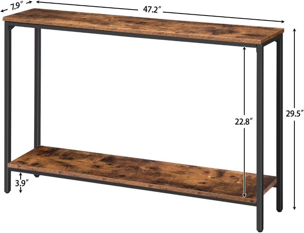 Foto 4 van Nieuwe Sidetable - Consoletafel 120 cm Bruin-120x20x75cm