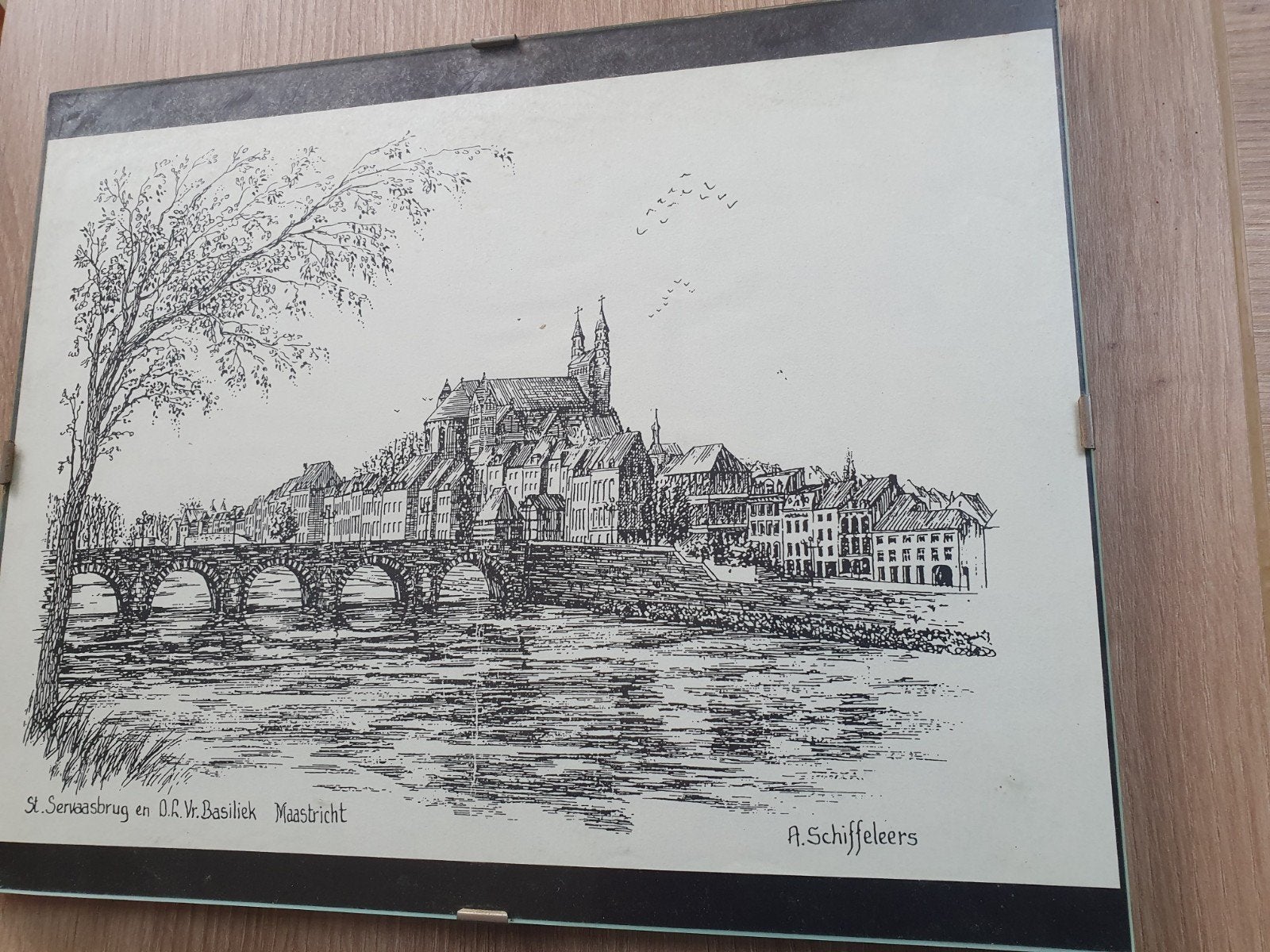 Servaasbrug O L V Baseliek Maastricht Alfons Schiffeleers, Antiek en Kunst, Ophalen