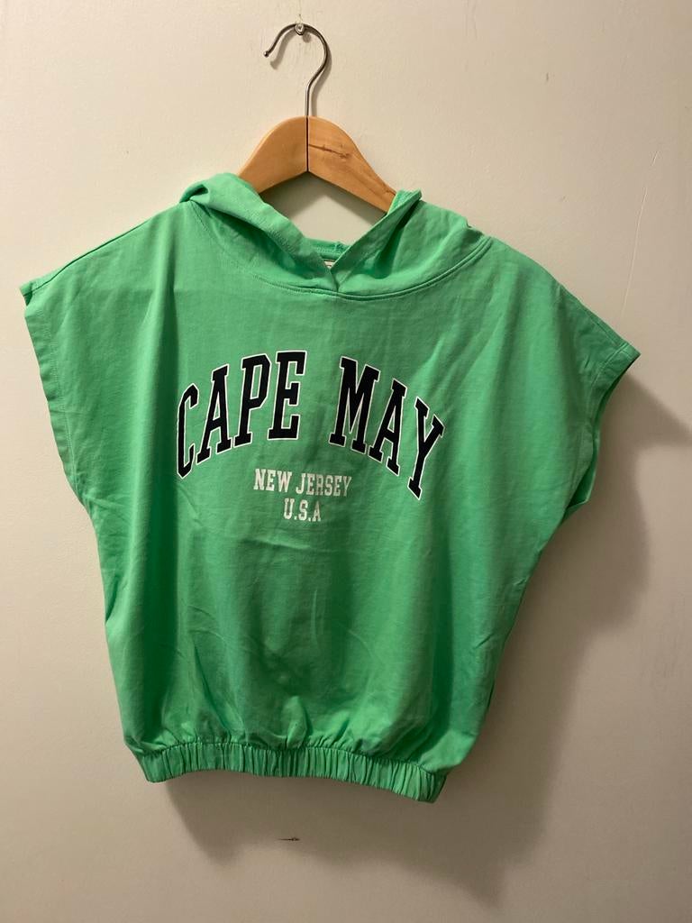 Leuk groen T-shirt met capuchon - ONLY - Maat 158/164, Kleding | Dames, Ophalen of Verzenden, Zo goed als nieuw