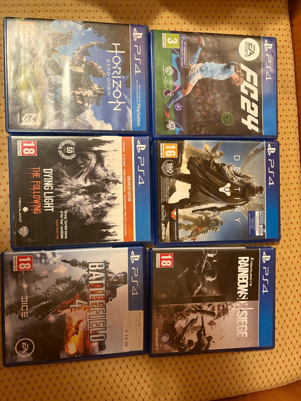PS4 Games Bundel: Horizon, FC24, Dying Light, Destiny, Battl, Online, Gebruikt, Vanaf 18 jaar, Overige genres