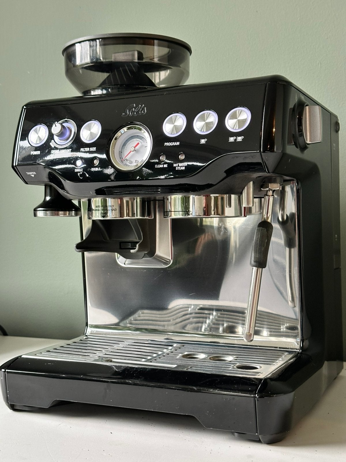 Solis / Sage Grind & Infuse Pro 115A espressomachine, Ophalen of Verzenden, Zo goed als nieuw, Espresso apparaat