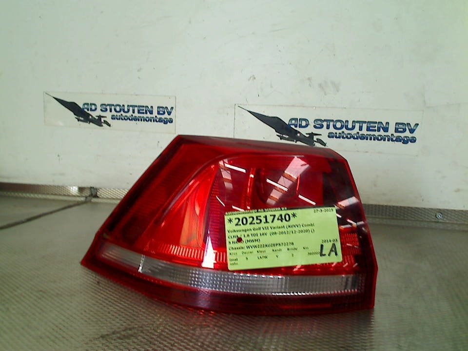 Achterlicht Links Golf VII Variant (AUVV) 2014, Gebruikt, Volkswagen, Volkswagen AG, Kundenbetreuung@volkswagen.de