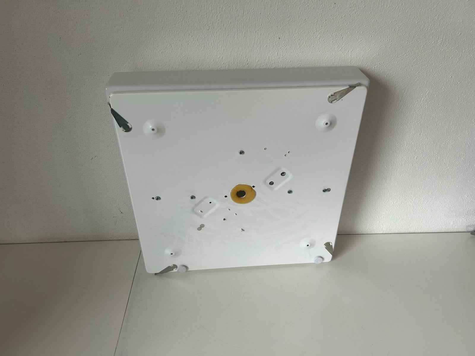 Witte vierkante plafondlamp met TL-buis, Wit, Overige merken, Gebruikt, Kunststof