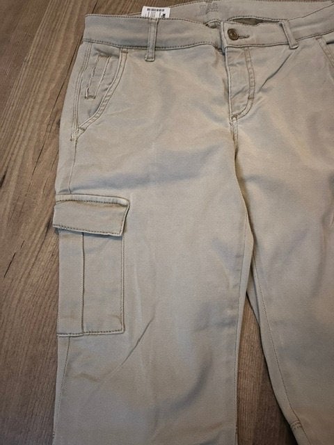 MAC  broek khaki met zij zakken, MAC, Ophalen of Verzenden, Zo goed als nieuw, Maat 34 (XS) of kleiner