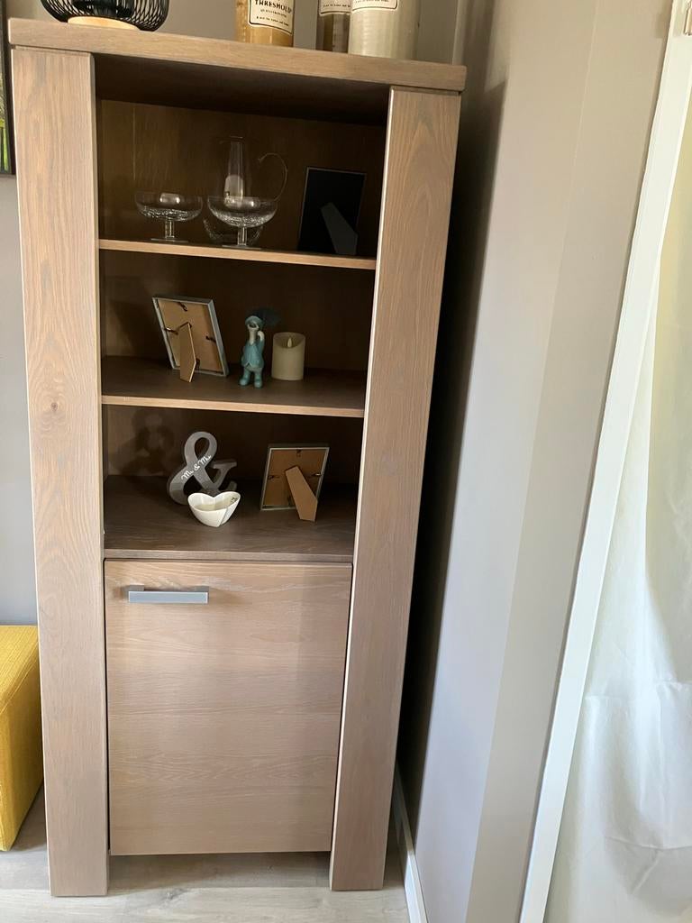 Houten opbergkast met planken en deur, Ophalen, Gebruikt, 50 tot 100 cm, 150 tot 200 cm