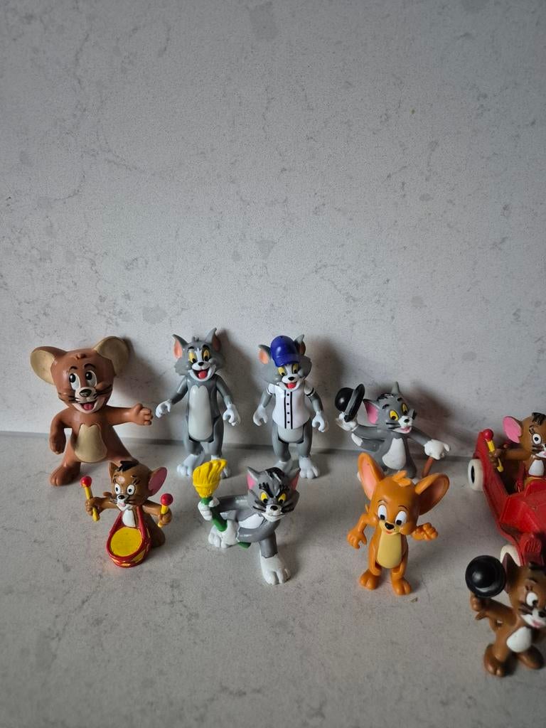 Tom en Jerry - 15x poppetjes, Ophalen of Verzenden, Zo goed als nieuw, Beeldje of Figuurtje