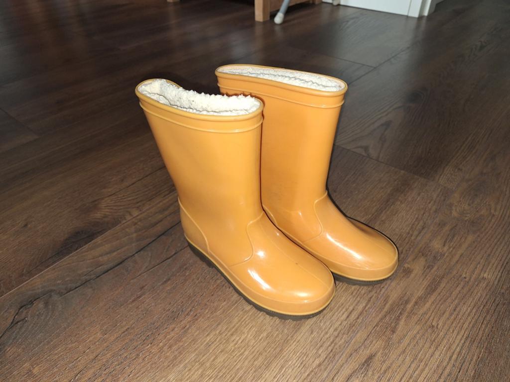 Gevoerde regenlaarzen Zeeman maat 28/29, oranje/bruin, Kinderen en Baby's, Kinderkleding | Schoenen en Sokken, Zo goed als nieuw