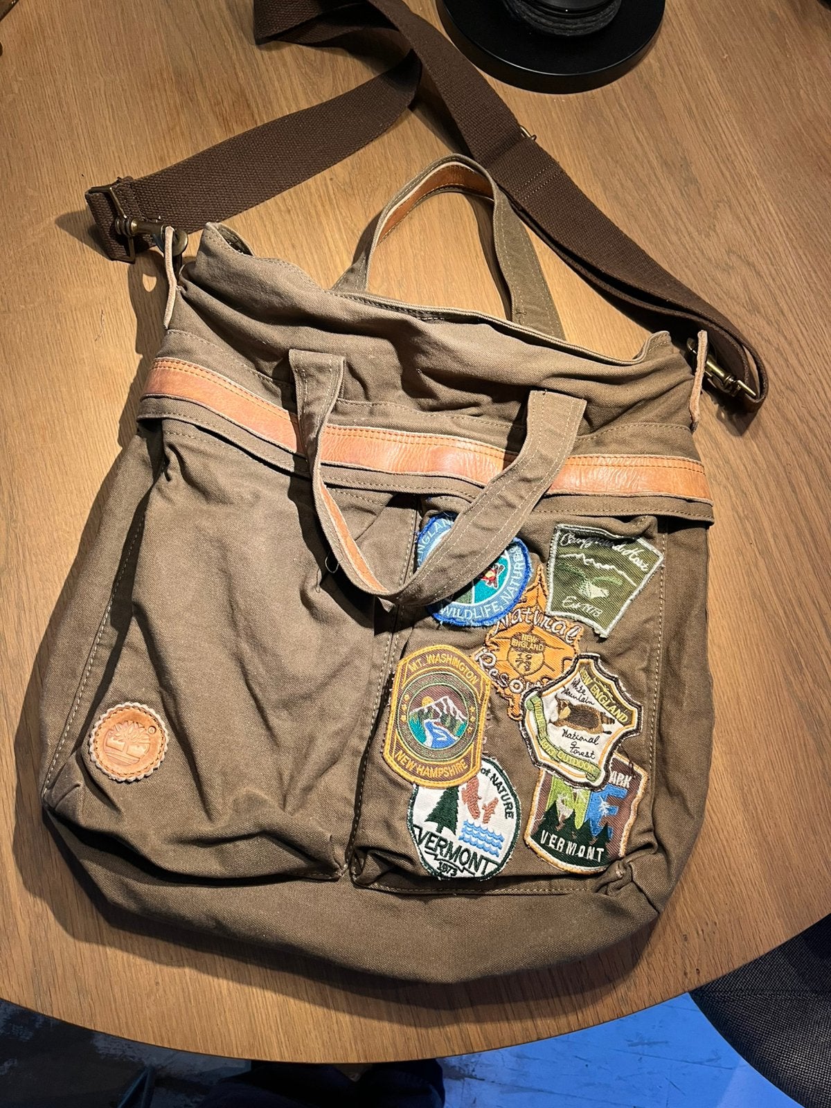 Unieke Timberland Earthkeepers schoudertas tas, 30 cm of meer, Bruin, Ophalen of Verzenden, Zo goed als nieuw