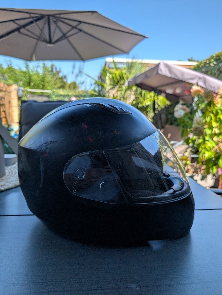 Zwarte integraalhelm - Maat M, Motoren, M, Dames, Integraalhelm, Tweedehands