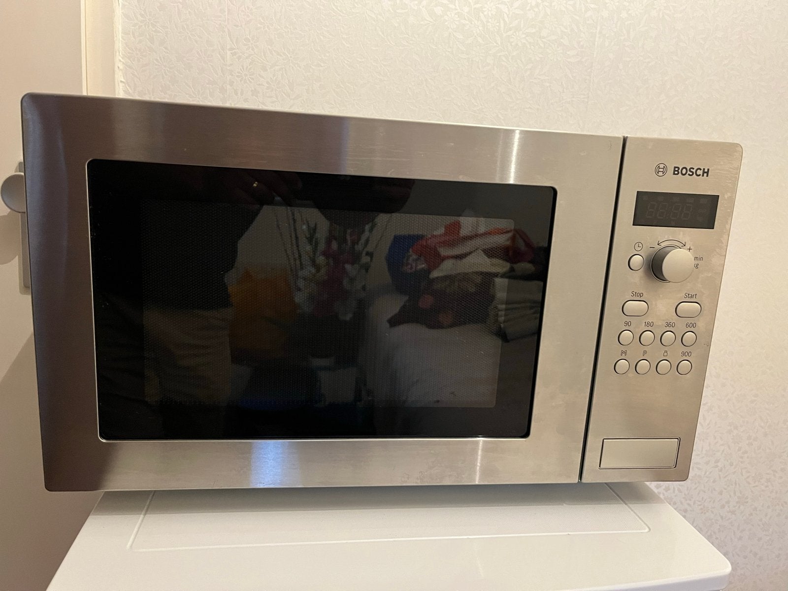 Bosch Vrijstaande Magnetron - Prima Conditie, Ophalen, Draaiplateau, Hete lucht, Magnetron