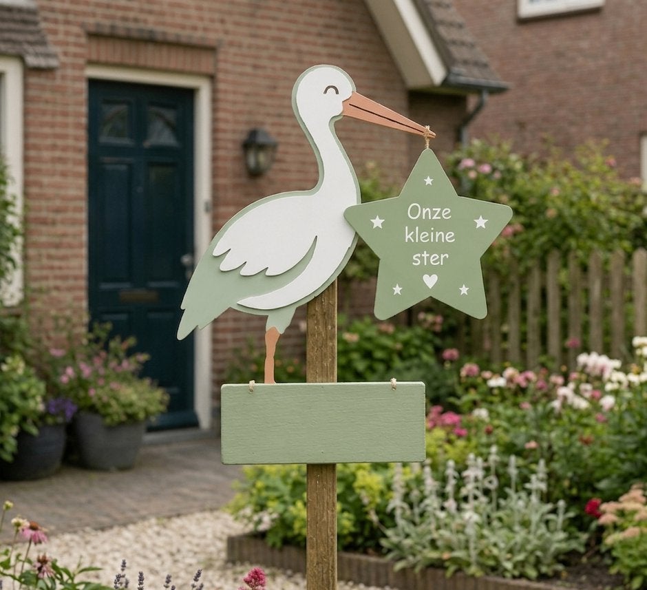 Nieuw Geboortebord Ooivaar met naam, Ophalen of Verzenden, Nieuw, Geboortebord