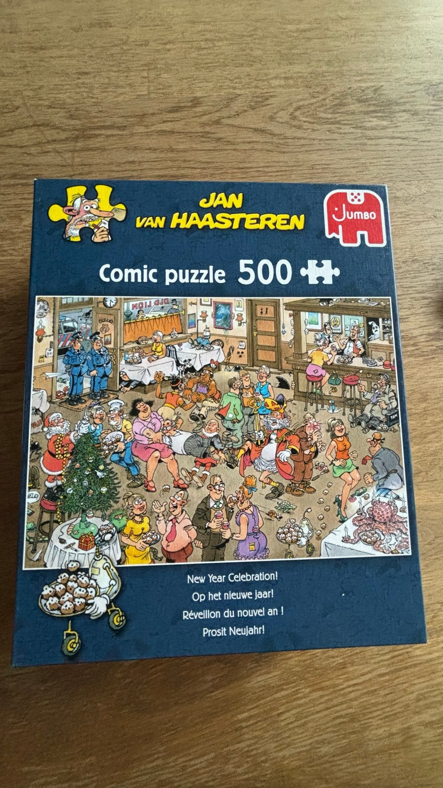 Jan van Haasteren Comic Puzzel - New Year Celebration 500 st, Ophalen of Verzenden, 500 t/m 1500 stukjes, Zo goed als nieuw, Legpuzzel