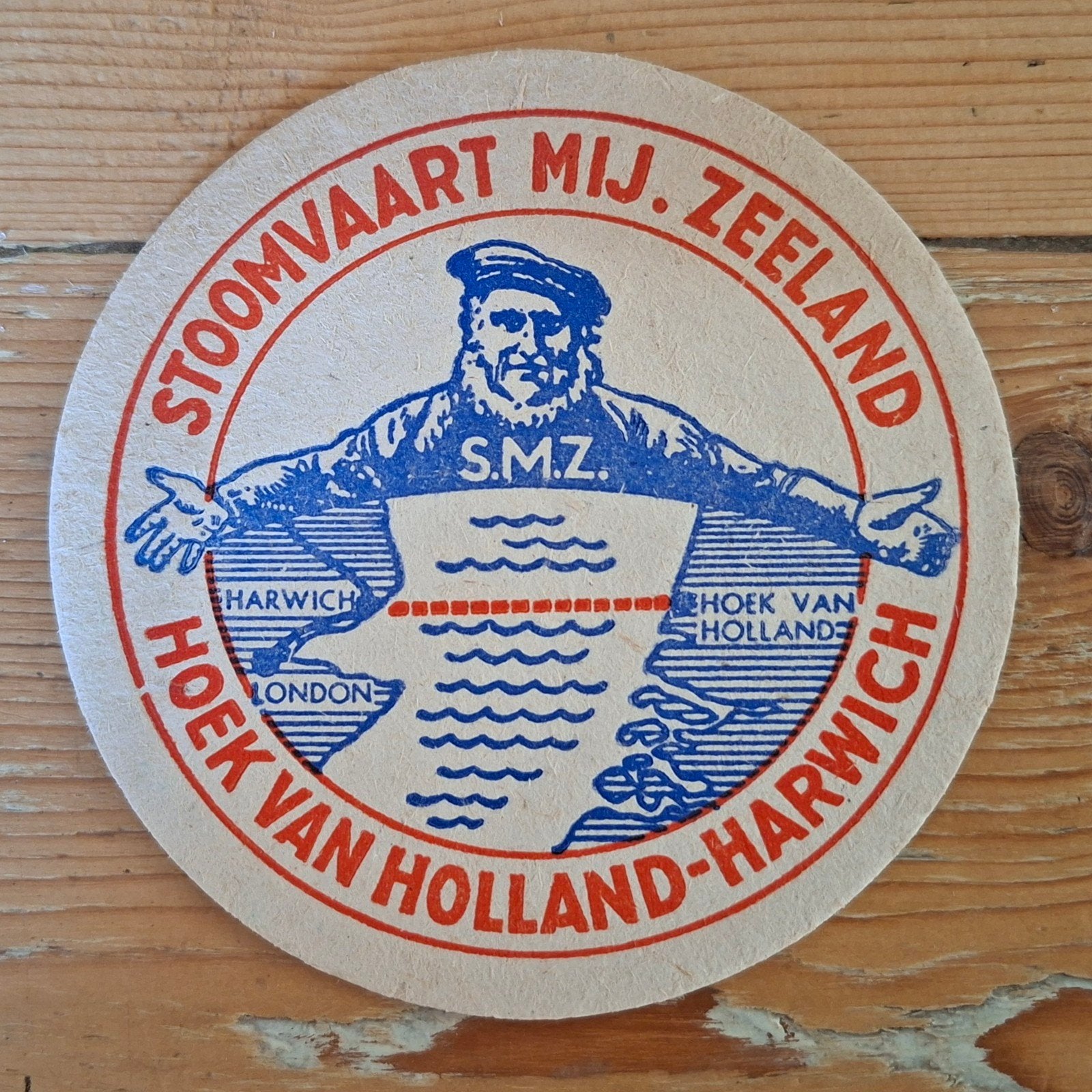 Bier Heineken viltje Stoomvaart Zeeland/ haven Rotterdam, Verzamelen, Ophalen of Verzenden, Kaart, Foto of Prent