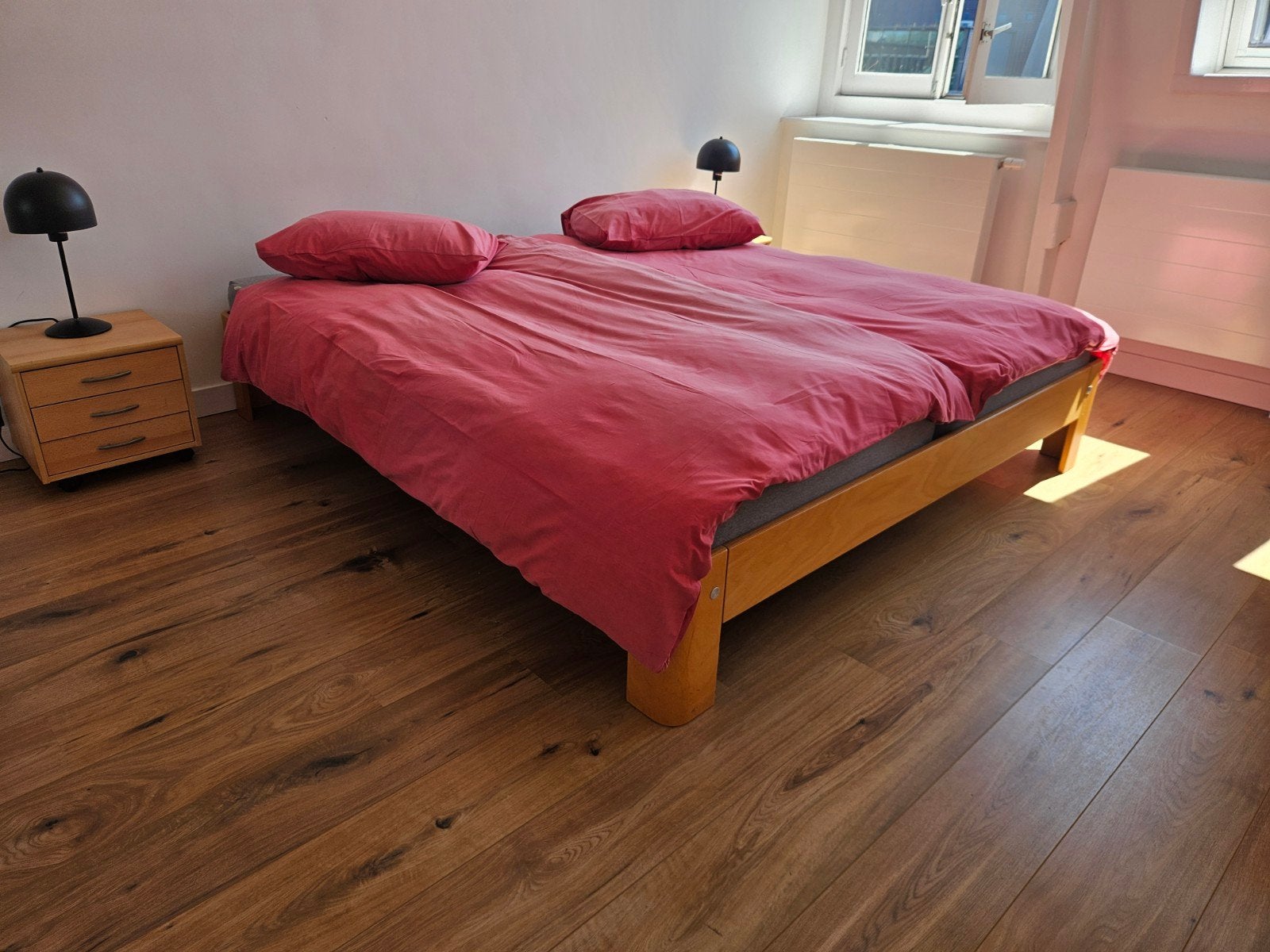 2x auping bed 200x180 prijs per stuk, Ophalen, Gebruikt, 90 cm, Eenpersoons