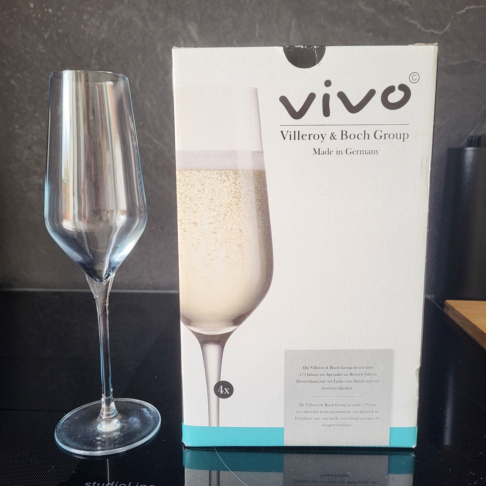 Vivo Villeroy & Boch Group champagneglazen (4 stuks), Ophalen, Glas of Glazen, Vivo, Klassiek