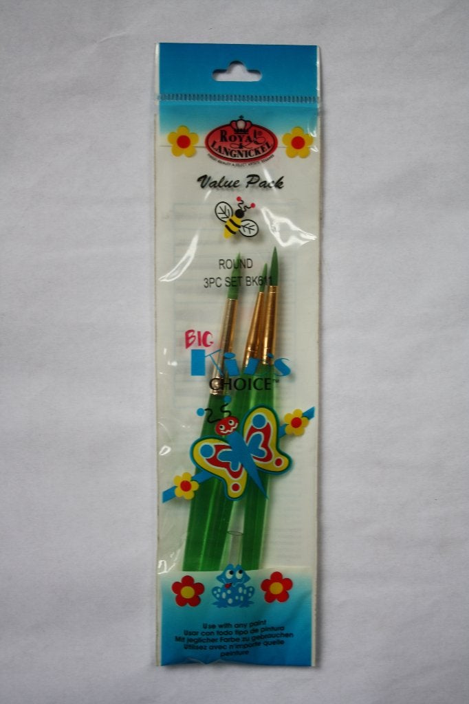 Royal BK611 3 penselen round set, Verzenden, Nieuw, Penseel of Kwast