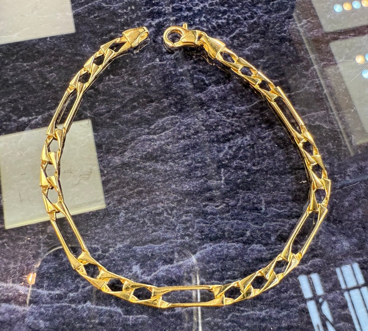 Prachtige 14 karaats gouden MASSIEVE figaro armband, Ophalen of Verzenden, Nieuw, Goud, Goud