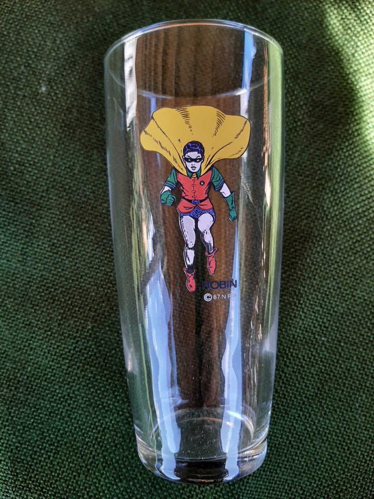 Vintage Robin drinkglas - 1967 DC Comics, Ophalen of Verzenden