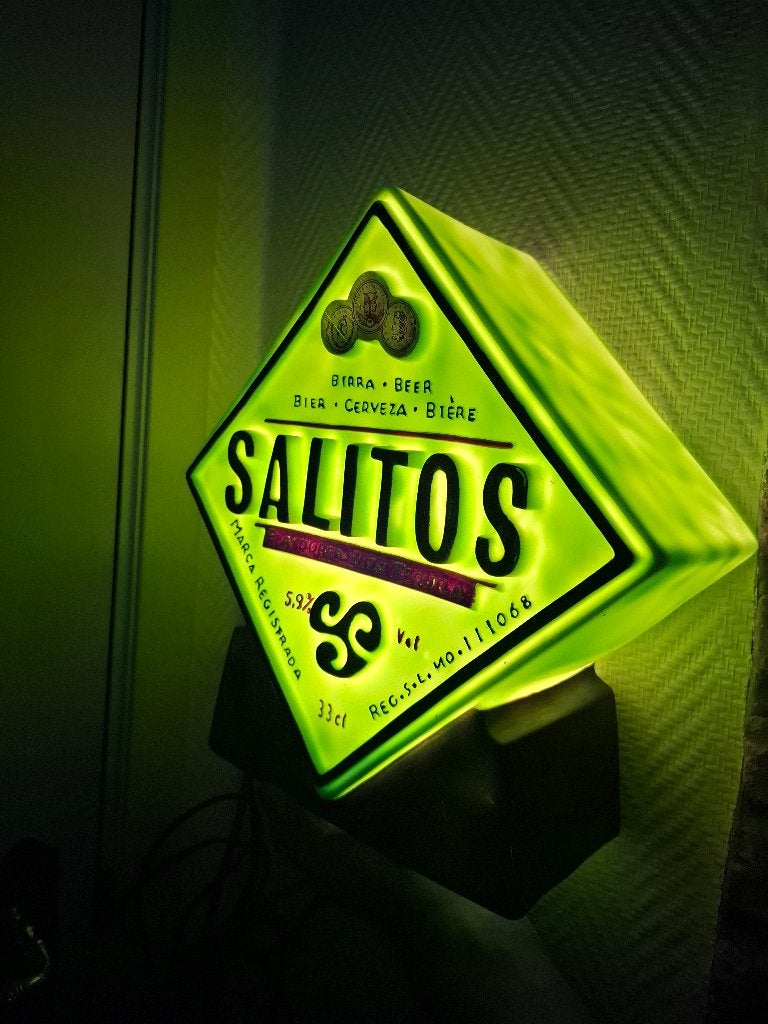 Lichtreclame Salitos bier, Verzamelen, Merken en Reclamevoorwerpen, Ophalen of Verzenden, Nieuw, Lichtbak of (neon) lamp