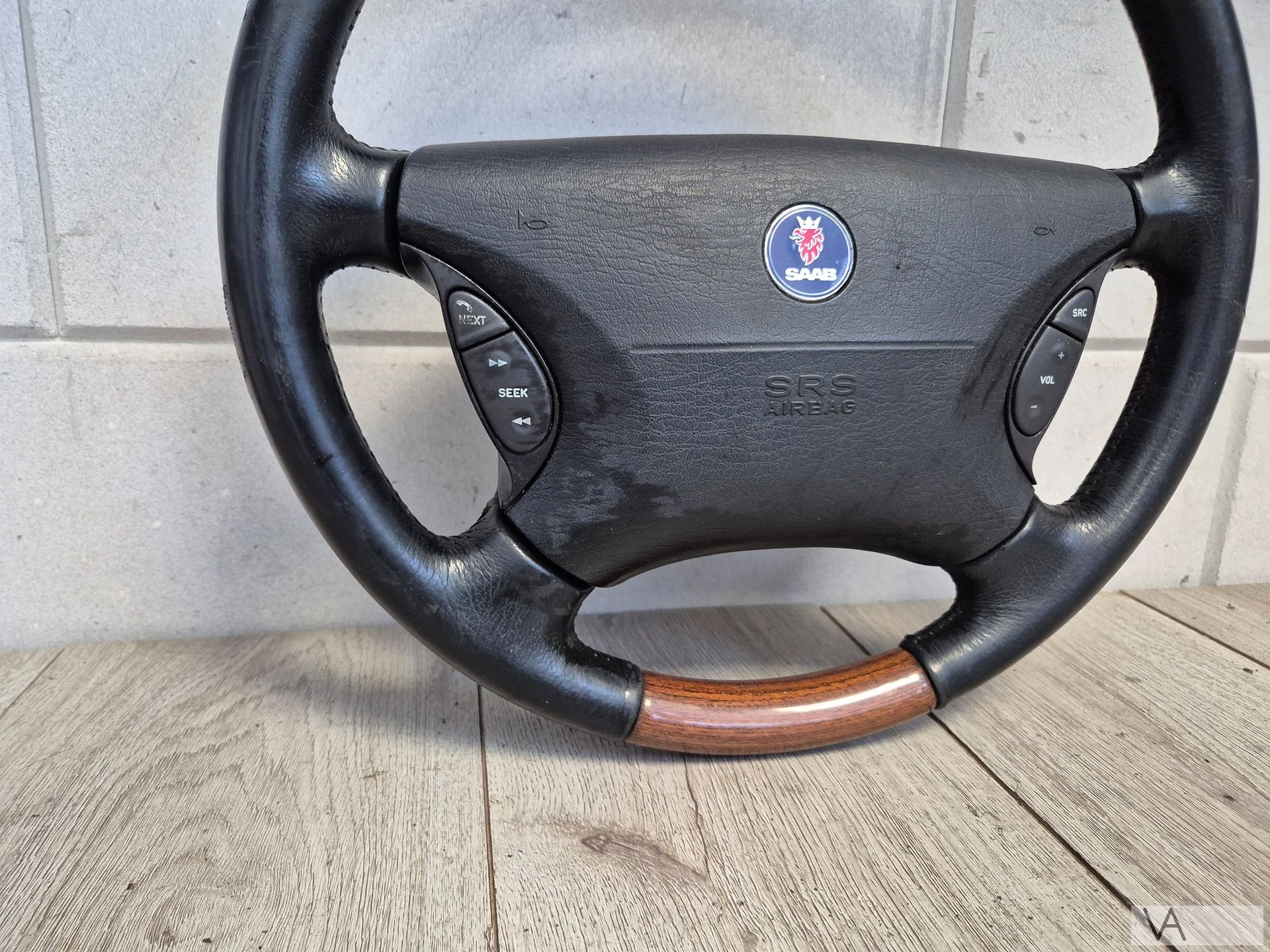 Houten stuur van Saab 9-3 en 9-5 1998 tot 2003 met airbag, Auto-onderdelen, Gebruikt, -, -, Ophalen of Verzenden