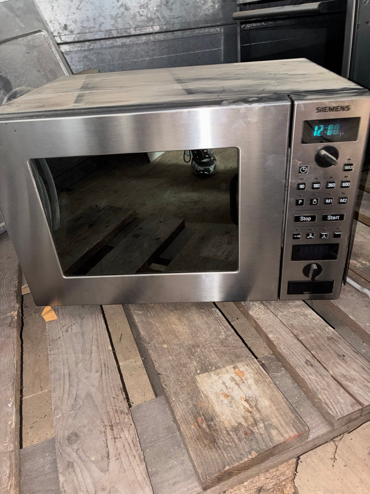 Siemens Combimagnetron - RVS - Gebruikt, Combimagnetron, Gebruikt, Grill, Ophalen of Verzenden