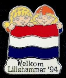 Welkom Lillehammer '94 pin, Verzenden, Nieuw, Speldje of Pin