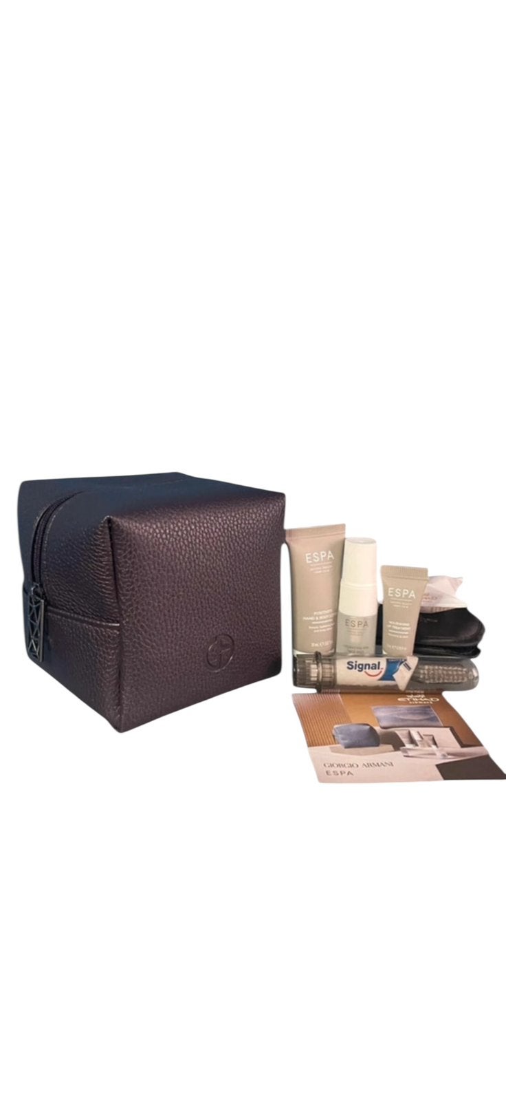 Armani x Etihad Airways Business Class Amenity Kit, Ophalen of Verzenden, Zo goed als nieuw, Bruin, Heer of Dame