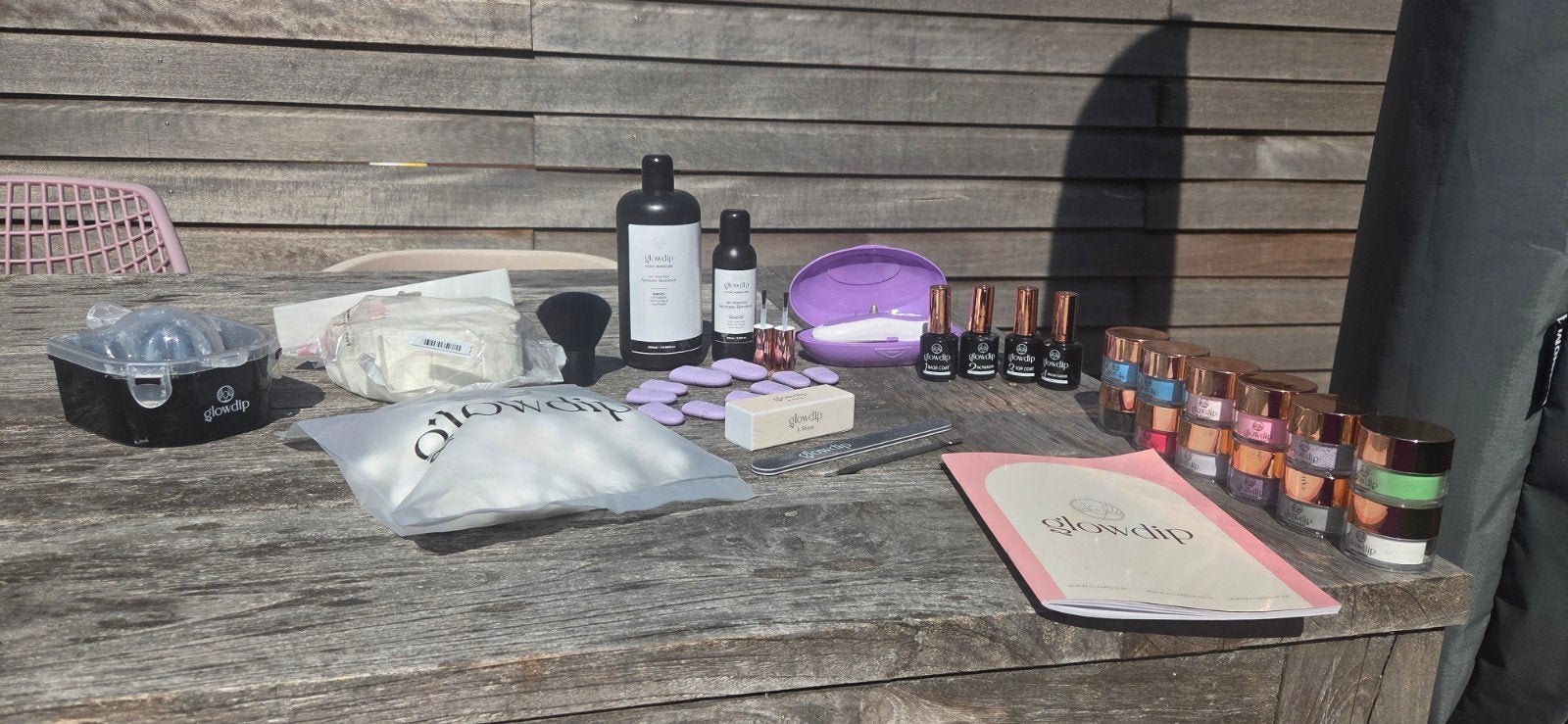 Glowdip complete set inclusief 12 kleuren, Ophalen, Zo goed als nieuw, Handen en Nagels, Toebehoren