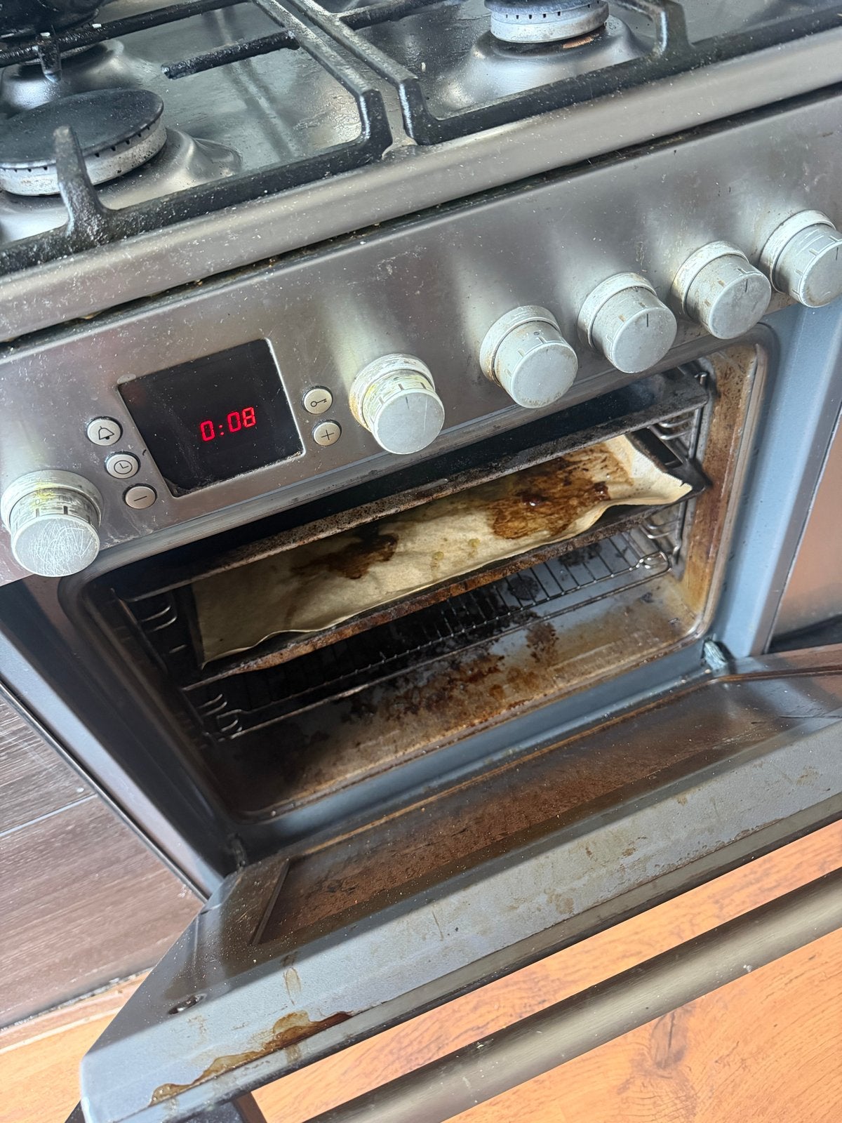 Gasfornuis met 4 pitten & oven. OPHALEN IN BRUMMEN, Witgoed en Apparatuur, Fornuizen, Ophalen, Gebruikt, 4 kookzones, Gas
