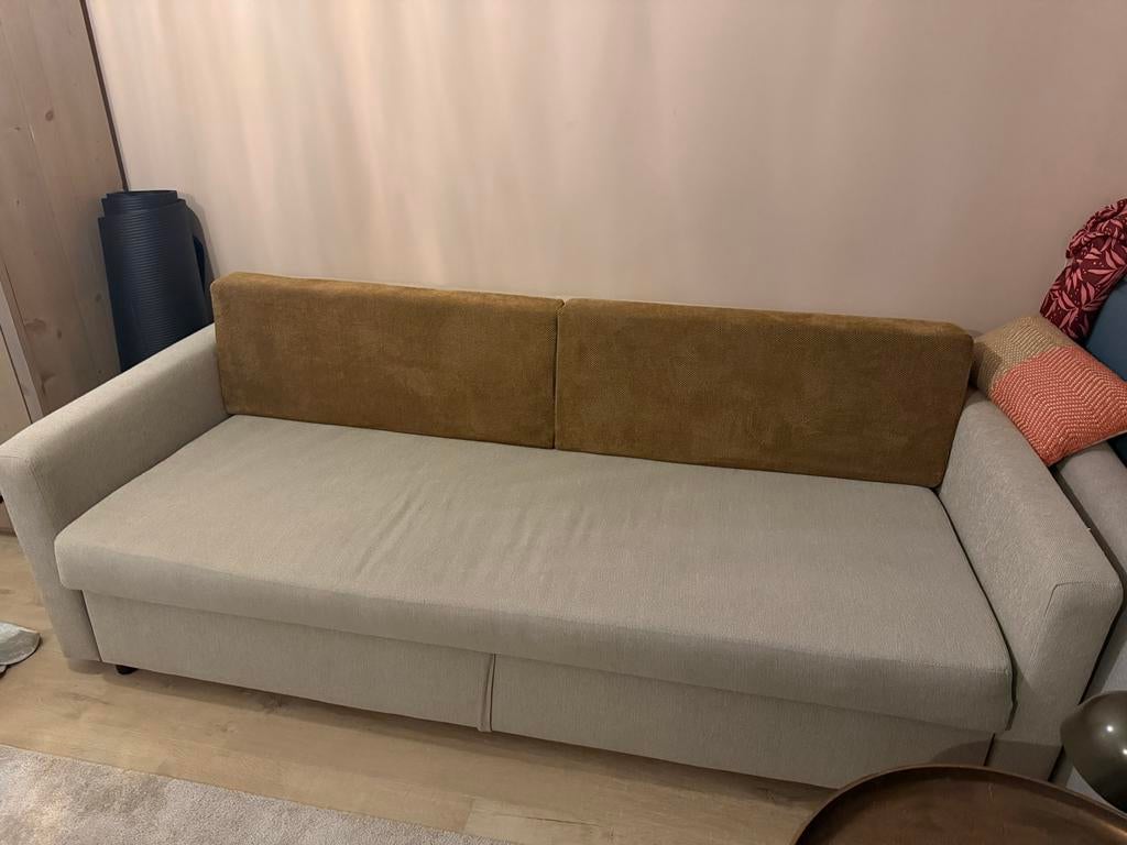 IKEA Friheten beige slaapbank - Goede staat, Huis en Inrichting, Slaapkamer | Slaapbanken, Ophalen, Zo goed als nieuw, Beige