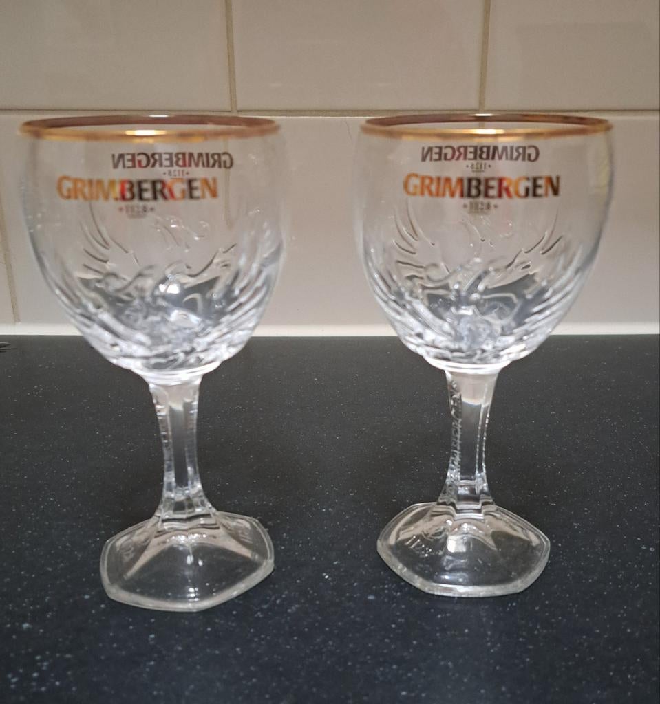 Grimbergen bierglazen, Verzamelen, Ophalen of Verzenden, Zo goed als nieuw, Glas of Glazen, Overige merken