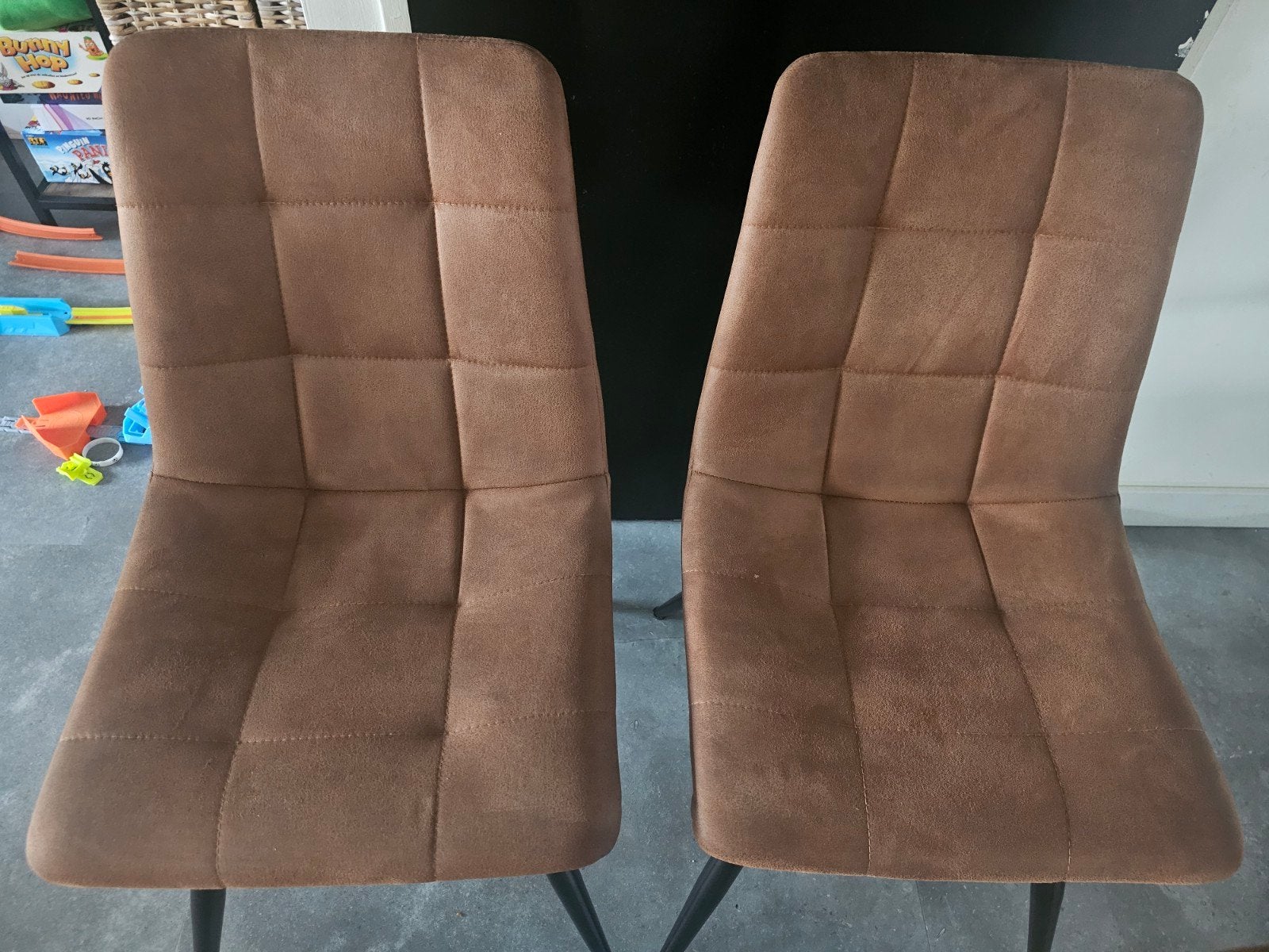 4x eetkamerstoelen cognac, Ophalen, Gebruikt, Bruin, Vier
