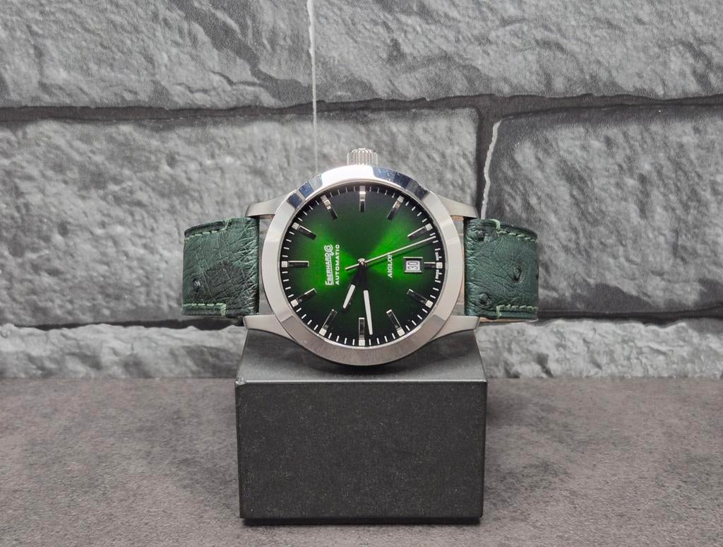 Eberhard & Co Aiglon Grande Taille 41mm, Full Set 2024, Sieraden, Tassen en Uiterlijk, Overige merken, Leer, Staal, Polshorloge