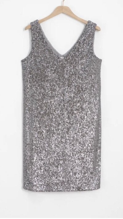 Sissy Boy glitter jurkje, mtXL, Kleding | Dames, Ophalen of Verzenden, Nieuw, Maat 46/48 (XL) of groter, Grijs