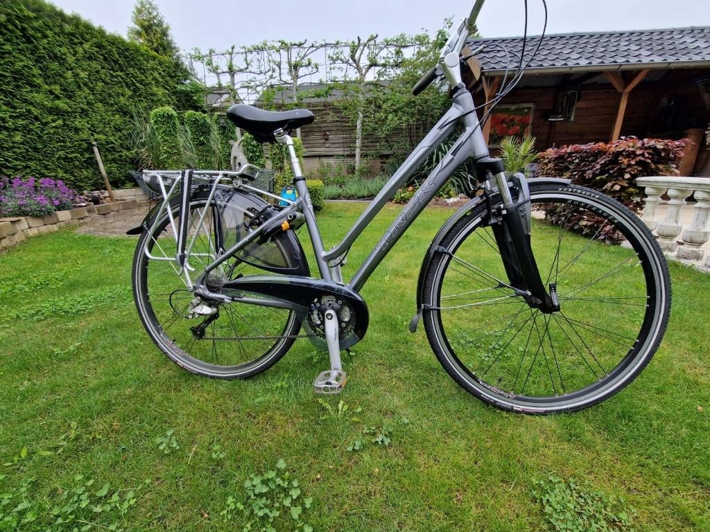 Trek T500 dames citybike, Fietsen en Brommers, Fietsen | Dames | Damesfietsen, Gebruikt, Velgrem, Versnellingen, Ophalen