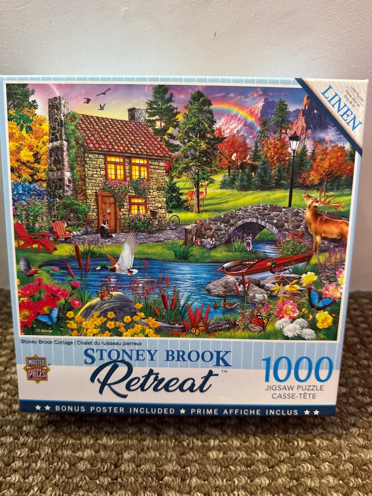 MasterPieces Stoney Brook Retreat Legpuzzel 1000 stukjes, Ophalen of Verzenden, 500 t/m 1500 stukjes, Gebruikt, Legpuzzel